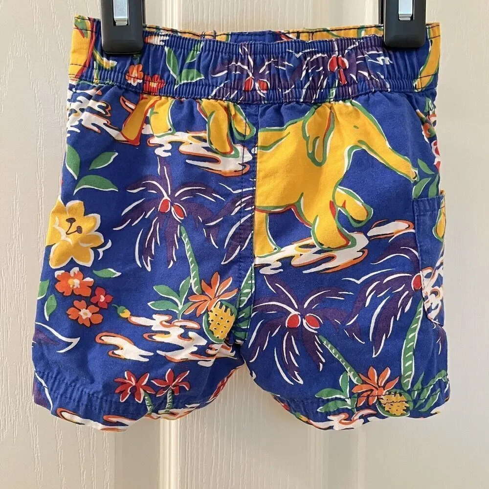 Polo by Ralph Lauren Swim Trunks Shorts Elephant Tropical Boys Size 9 Months
